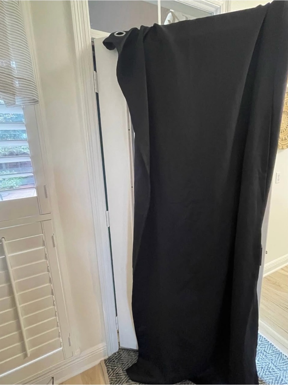 Pair of Black Curtain Panels